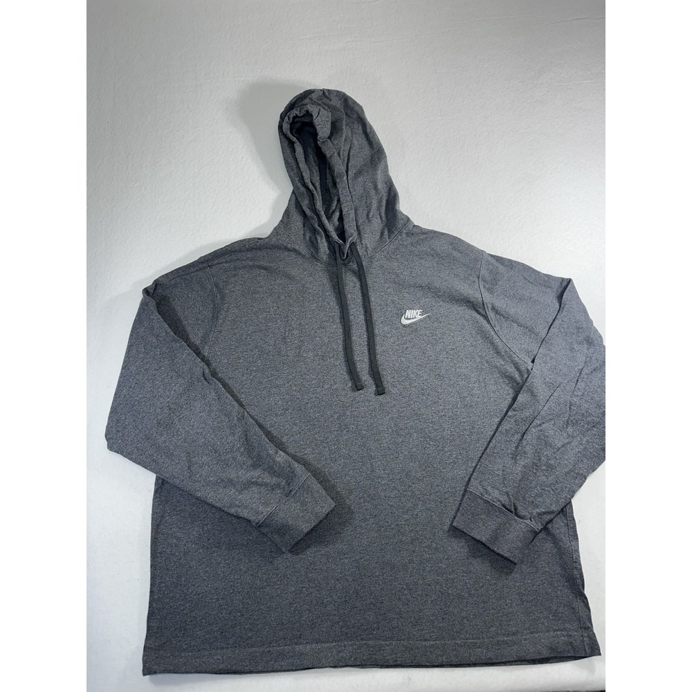 Nike Men's XL Sportswear Club Fleece Pullover Hoodie Gray Charcoal BV2749-071